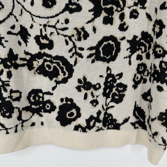 Treasure & Bond Floral Square Neck Sweater Shirt Short Sleeve New Womens 2XL - Picture 6 of 8